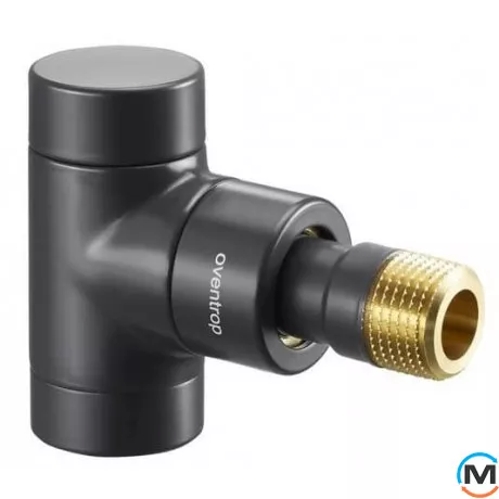 Клапан обратного потока Oventrop угловой "Combi E" 1/2", антрацит, Диаметр резьбы: 1/2", Исполнение: Угловой, Цвет: Антрацит, фото 