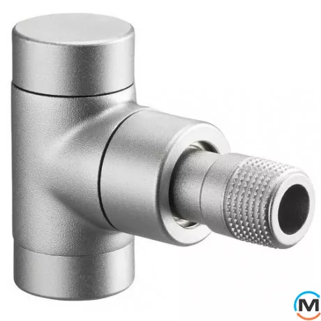 Клапан обратного потока Oventrop угловой "Combi E" 1/2", никелированный, Диаметр резьбы: 1/2", Исполнение: Угловой, Цвет: Никелированный, фото 