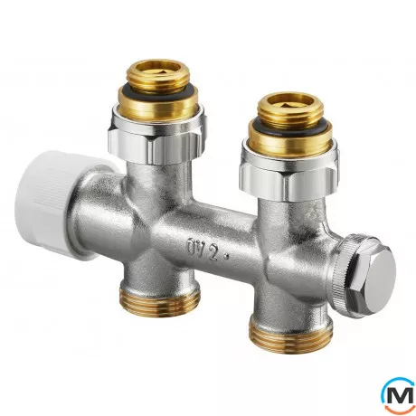 Узел нижнего подключения Oventrop "Multiblock T" прямой, для 2-х трубных систем, Rp½, Диаметр резьбы: 1/2", Исполнение: Прямой, фото 