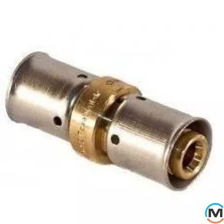 Пресс соединение Valsir 16, Назначение труб: Универсальная, Диаметр (мм): 16, Рабочее давление (бар): 10, Материал: Латунь, фото 