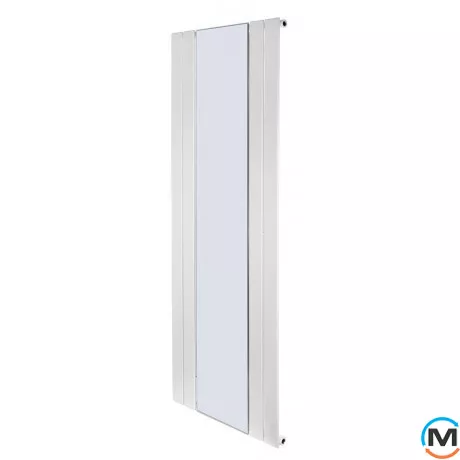 Трубчастий радіатор Betatherm Mirror PE 1118/08 1800x609x90 мм вертикальний RAL9005 (білий-матовий), фото 