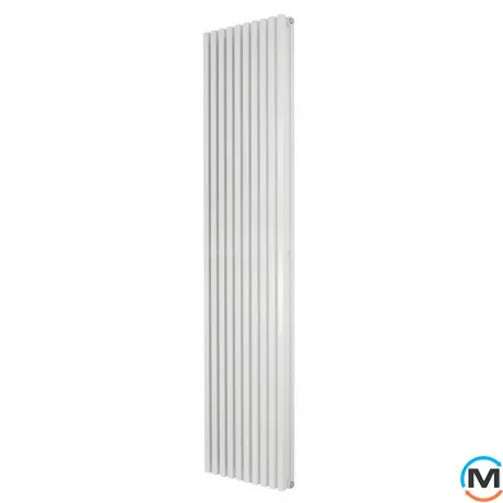 Трубчатый радиатор Betatherm Quantum 2 1500x325x104 мм вертикальный RAL9016 (белый), Подключение радиатора: Нижнее, Цвет: Белый, Конструктив: Трубчатый, Высота (мм): 1500, Кол-во секций: 8, Длина (мм): 325, фото 