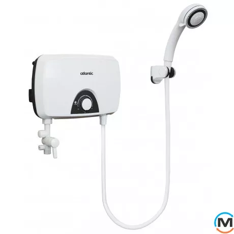 Электрический проточный водонагреватель Atlantic Ivory IV202 7.0 kW, Тип (ТЭНа): Мокрый, Тепловая мощность (кВт): 7.0, Модификация: Скоба для крепления лейки, Цвет: Белый, Подводка труб: Нижняя, Производительность (л/мин): 2, Способ установки: Настенный, Электропитание: 220 V, фото 