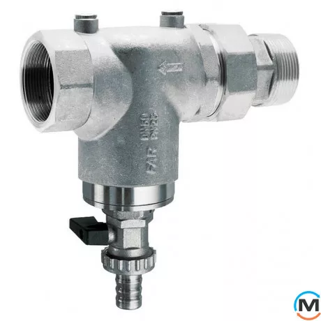 Хромований фільтр FAR НР-НР 1 1/4" 300мкм без манометрів, фото 