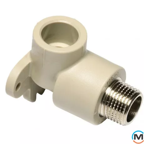 Поліпропіленовий кут Ekoplastik настінний з Н.Р. 20 мм х 1/2", фото 