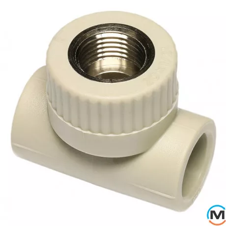 Поліпропіленовий трійник Ekoplastik з Р.В. 25 мм х 3/4", Тип різьблення: Внутрішня, Діаметр різьблення: 3/4", Діаметр (мм): 25, фото 