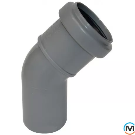 Колено канализационное Valsir 32 45°, Вид канализации: Внутренняя, Тип канализации: Простая, Градус (град.): 45, Диаметр (мм): 32, Материал: Поливинилхлорид (ПВХ), фото 
