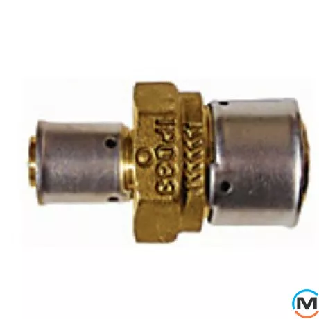 Прес з'єднання Valsir 32х26, Модифікація: 32х26, Призначення труб: Универсальная, Діаметр (мм): 32, Робочий тиск (бар): 10, Матеріал: Латунь, фото 