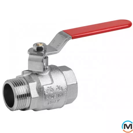 Кран кульовий Bonomi TAMIGI Ø1 1/4" ВЗ PN30 ручка, Тип різьблення: Внутрішня/Зовнішня, Діаметр різьблення: 1 1/4", Виконання: Прямий, Тип ручки: Ручка, Робочий тиск (бар): 30, Матеріал: Латунь, фото 