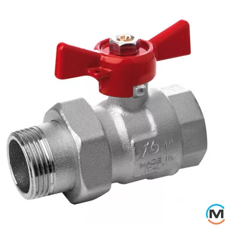 Кран-американка шаровый Bonomi TAMIGI Ø1/2" red PN40i, фото 