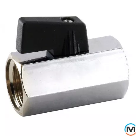 Кран міні кульовий Bonomi NIAGARA Ø3/4" ВЗ 10 bar, Тип різьблення: Внутрішня/Зовнішня, Діаметр різьблення: 3/4", Виконання: Прямий, Робочий тиск (бар): 10, Матеріал: Латунь, фото 