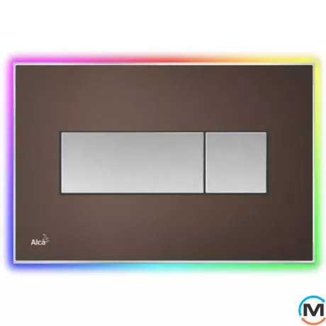 Кнопка керування Alca Plast з кольоровою пластиною (коричневий) - світлі (райдуга), фото 