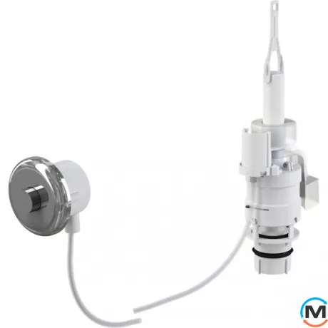 Кнопка пневматического смыва на расстоянии Alca Plast, хром – глянцевая., фото 