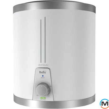Бойлер электрический Ballu Omnium 15 U, Кол-во/мощность ТЭНов: 1x1,5 кВт, Объем (л): 15, Исполнение: Вертикальный, Цвет: Белый, Подводка труб: Верхняя, фото 