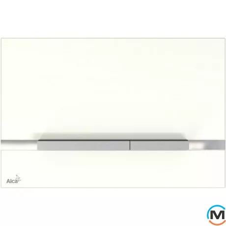 Кнопка управления Alca Plast для скрытых систем инсталляции, стекло-белый, фото 