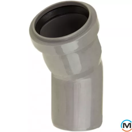 Колено канализационное Valsir 100 15°, Вид канализации: Внутренняя, Тип канализации: Простая, Градус (град.): 15, Диаметр (мм): 100, Материал: Поливинилхлорид (ПВХ), фото 
