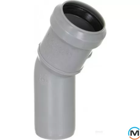 Колено канализационное Valsir 50 30°, Вид канализации: Внутренняя, Тип канализации: Простая, Градус (град.): 30, Диаметр (мм): 50, Материал: Поливинилхлорид (ПВХ), фото 