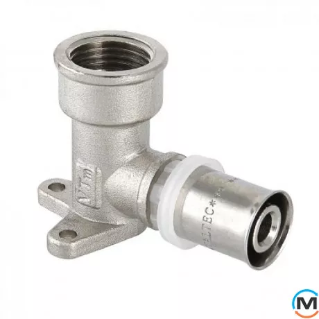 Водорозетка Valtec VTm.254 прес 16х1/2" (подовжена), Варіант: Подовжене, Тип різьблення: Внутрішня, Діаметр різьблення: 1/2", Діаметр (мм): 16, Робочий тиск (бар): 10, Матеріал: Сталь нержавіюча, фото 