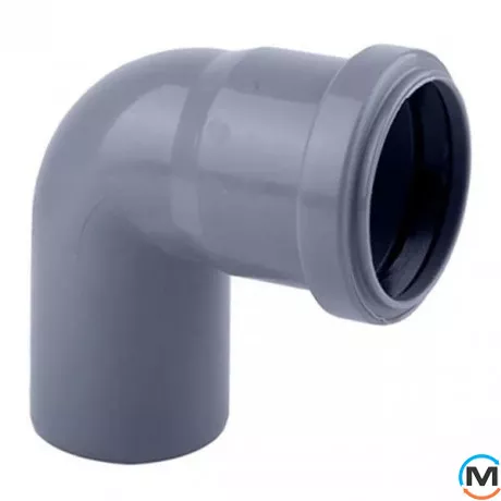 Коліно каналізаційне Magnaplast 125/87, Варіант: Просте, Вид каналізації: Внутрішня, Тип каналізації: Проста, Градус (град.): 90, Діаметр (мм): 125, Матеріал: Поліпропілен PPR, фото 