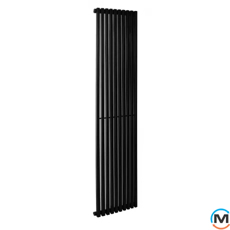 Трубчастий радіатор Betatherm Quantum 1 1800x405x104 мм вертикальний RAL 9005 (чорний-матовий), Підключення радіатора: Нижнє, Колір: Чорний, Конструктив: Трубчастий, Висота (мм): 1800, Кількість секцій: 10, Довжина (мм): 405, фото 