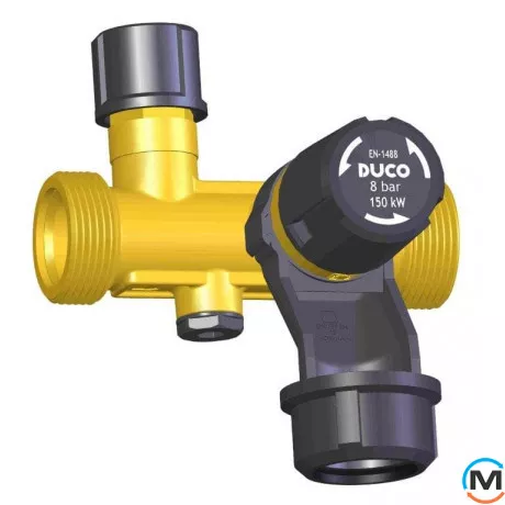 Группа безопасности для бойлеров Duco предохр.клапан 8 бар G1", фото 