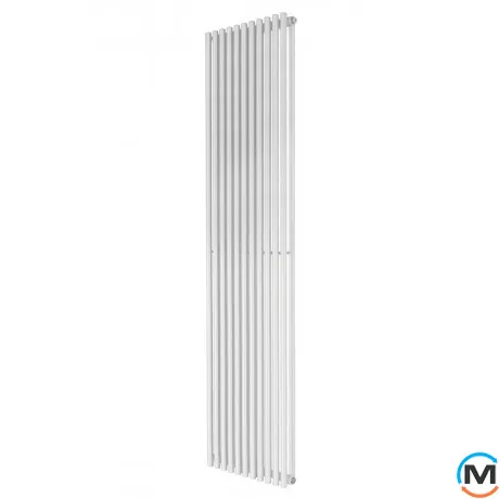 Трубчатый радиатор Betatherm Praktikum 2 1600x349x104 мм вертикальный RAL9016 (белый-матовый), Подключение радиатора: Нижнее, Цвет: Белый, Конструктив: Трубчатый, Высота (мм): 1600, Кол-во секций: 9, Длина (мм): 349, фото 