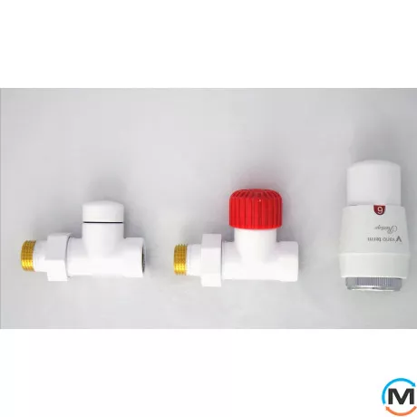 Комплект термостатический Vario Term ROYAL прямой White, фото 