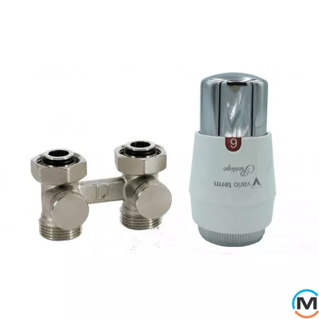 Комплект Vario Term Никель Standard тип V Prestige (Белая/хром) угловой, фото 