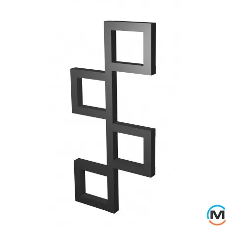 Сушка для рушників Genesis-Aqua FITO 800x530 чорний, Колір: Чорний, Висота (мм): 800, фото 