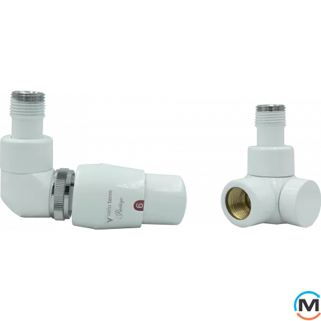 Комплект термостатический Vario Term LUX I угловой левый White, фото 