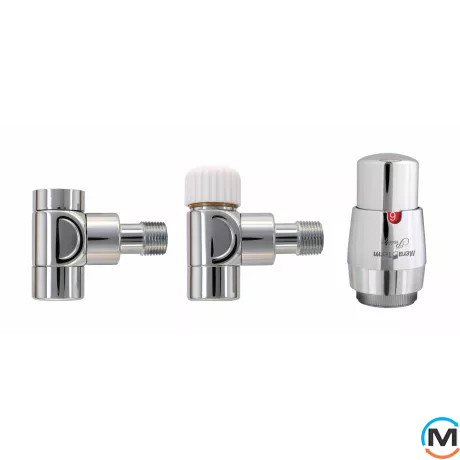 Комплект термостатический Vario Term LUX II угловой White, фото 