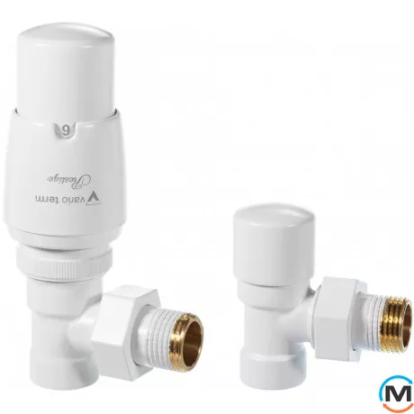 Комплект термостатический Vario Term ROYAL угловой White, фото 