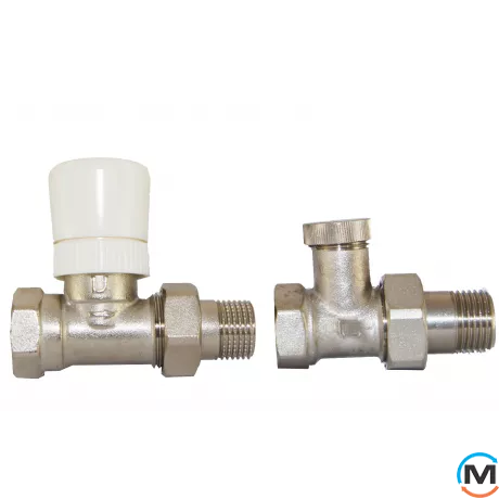 Комплект термостатический Vario Term Никель Simple прямой, фото 