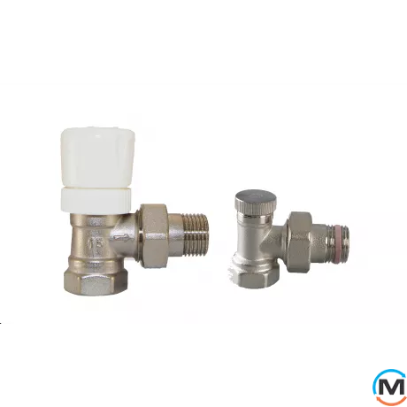 Комплект термостатический Vario Term Никель Simple угловой, фото 