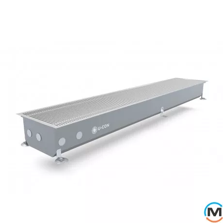 Внутрипольный конвектор U-CON EK 230/1250/120, Тип конвектора: Без вентилятора, Корпус конвектора: Нержавеющая сталь, Кол-во теплообменников: 1, Способ установки: Внутрипольный, Глубина (мм): 120, Ширина (мм): 230, Длина (мм): 1250, фото , изображение 2