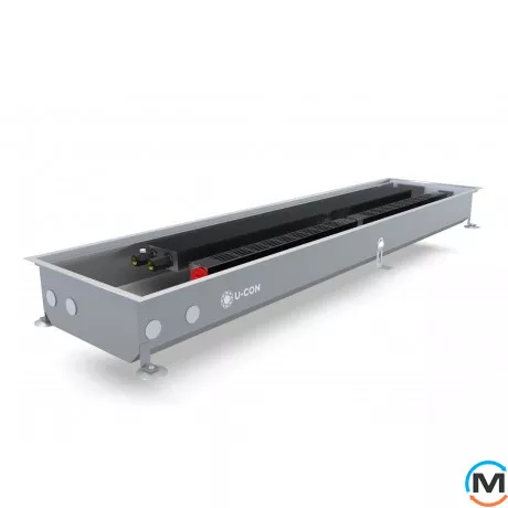 Внутрипольный конвектор U-CON VK 300/2500/90, Тип конвектора: С вентилятором, Корпус конвектора: Нержавеющая сталь, Кол-во теплообменников: 1, Напряжение вентилятора: 12 V, Способ установки: Внутрипольный, Глубина (мм): 90, Ширина (мм): 300, Длина (мм): 2500, фото 