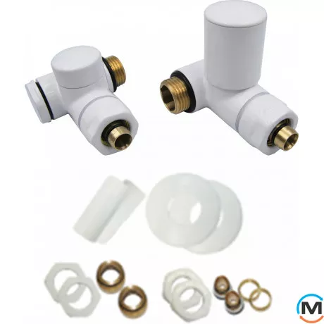 Комплект термостатический Vario Term INTEGRA REGULATED All In One угловой левый (Cu) White, фото 