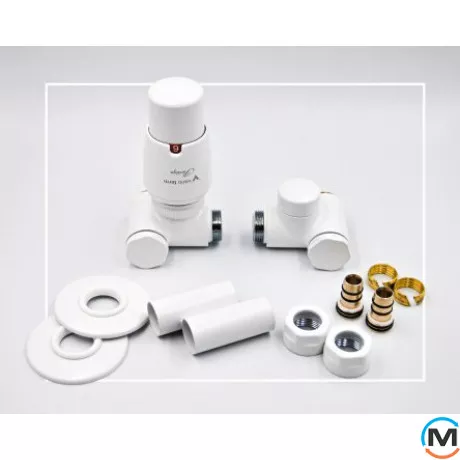 Комплект термостатический Vario Term INTEGRA All In One угловой правый (PEX) White, фото , изображение 2