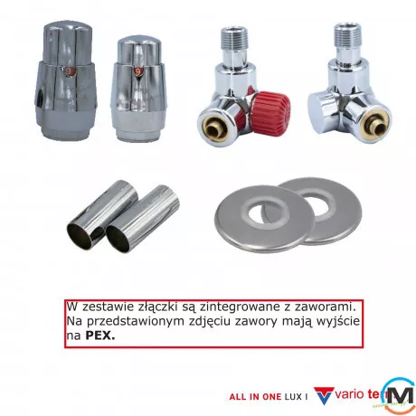 Комплект термостатический Vario Term LUX I All In One левый (Cu) White, фото 