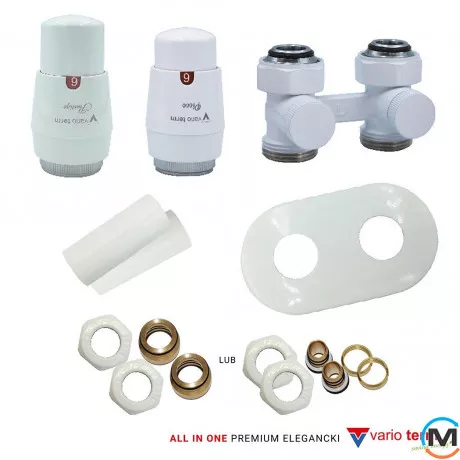 Комплект Vario Term PREMIUM ELEGANCKIE тип V All In One угловой (PEX) White, фото 