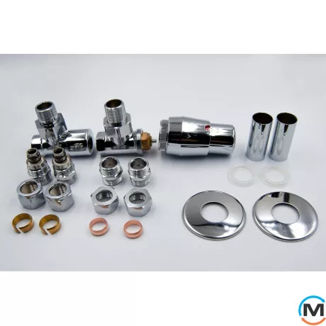 Комплект термостатический Vario Term ROYAL All In One угловой (PEX) White, фото , изображение 2