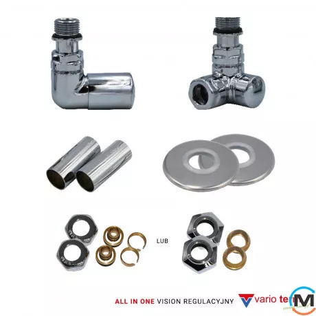 Комплект термостатический Vario Term VISION REGULATED All In One левый (PEX) White, фото 