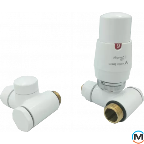 Комплект термостатический Vario Term INTEGRA угловой левый White, фото 