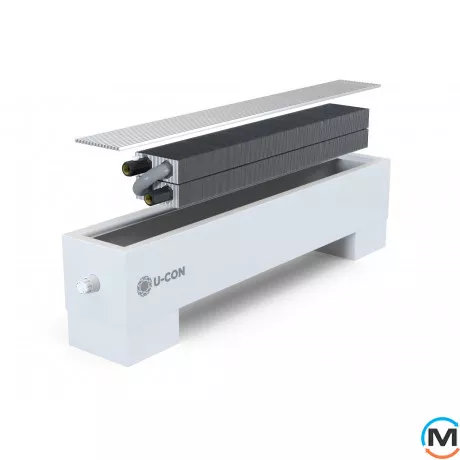Напольный конвектор U-CON NEK2 180/1250/245, Тип конвектора: Без вентилятора, Корпус конвектора: Нержавеющая сталь, Кол-во теплообменников: 2, Способ установки: Напольный, Глубина (мм): 245, Ширина (мм): 180, Длина (мм): 1250, фото 