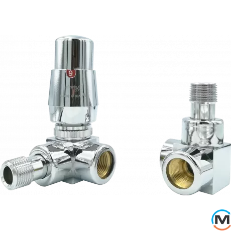 Комплект термостатический Vario Term QUATTRO угловой левый White, фото 