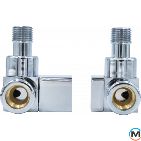 Комплект термостатический Vario Term QUATTRO REGULATED All In One угловой правый (Cu) White, фото 