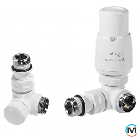 Комплект термостатический Vario Term VISION угловой правый White, фото 