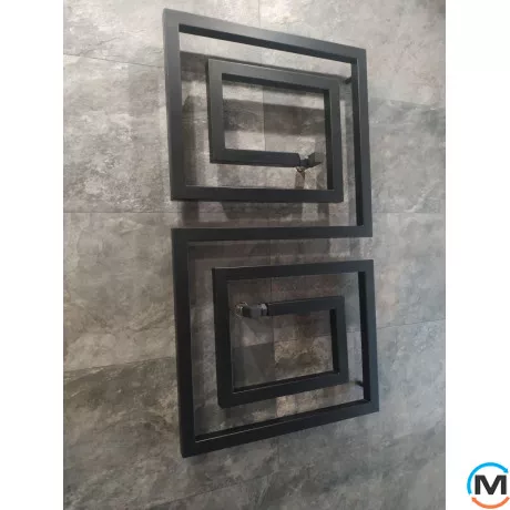 Сушка для рушників Genesis-Aqua LABYRINTH 1000x530 чорний, Колір: Чорний, фото , зображення 4