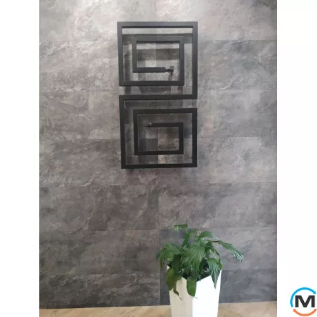 Сушка для рушників Genesis-Aqua LABYRINTH 1000x530 чорний, Колір: Чорний, фото , зображення 5