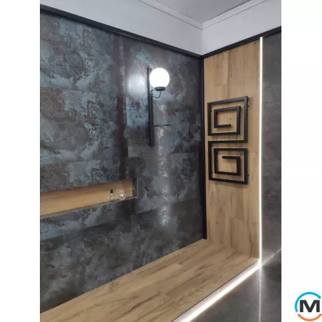 Полотенцесушитель Genesis-Aqua LABYRINTH 1000x530 графит, Цвет: Графит, фото , изображение 5